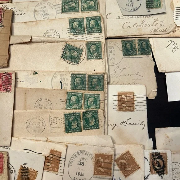 Vintage Stamped Envelopes Collection lot of 106 postmarked 1902-1960 - Picture 10 of 15